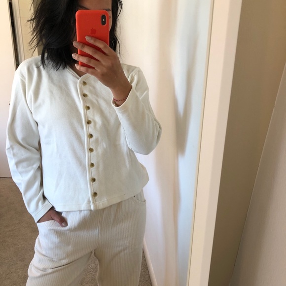 Vintage Button Front Thermal Cardigan Sweater - Picture 3 of 8